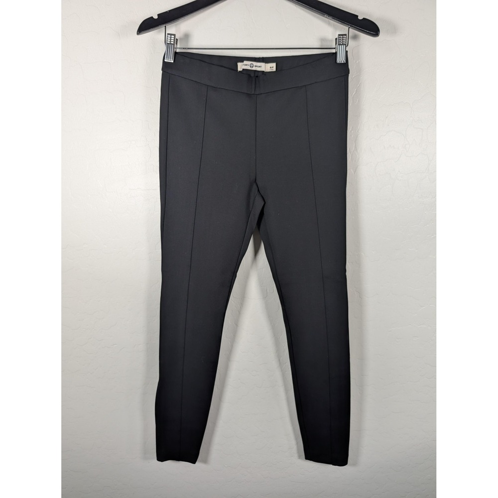 Tory Sport Pants Womens Small Black Ponte Ankle Zip Skinny Stretch 17146